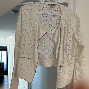 Lucky Brand White Lace Women's Blazer